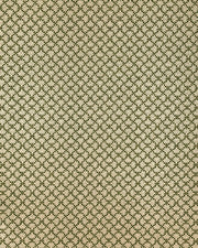 Japanese chiyogami paper featuring metallic gold geometric stylized flowers on a green background.
